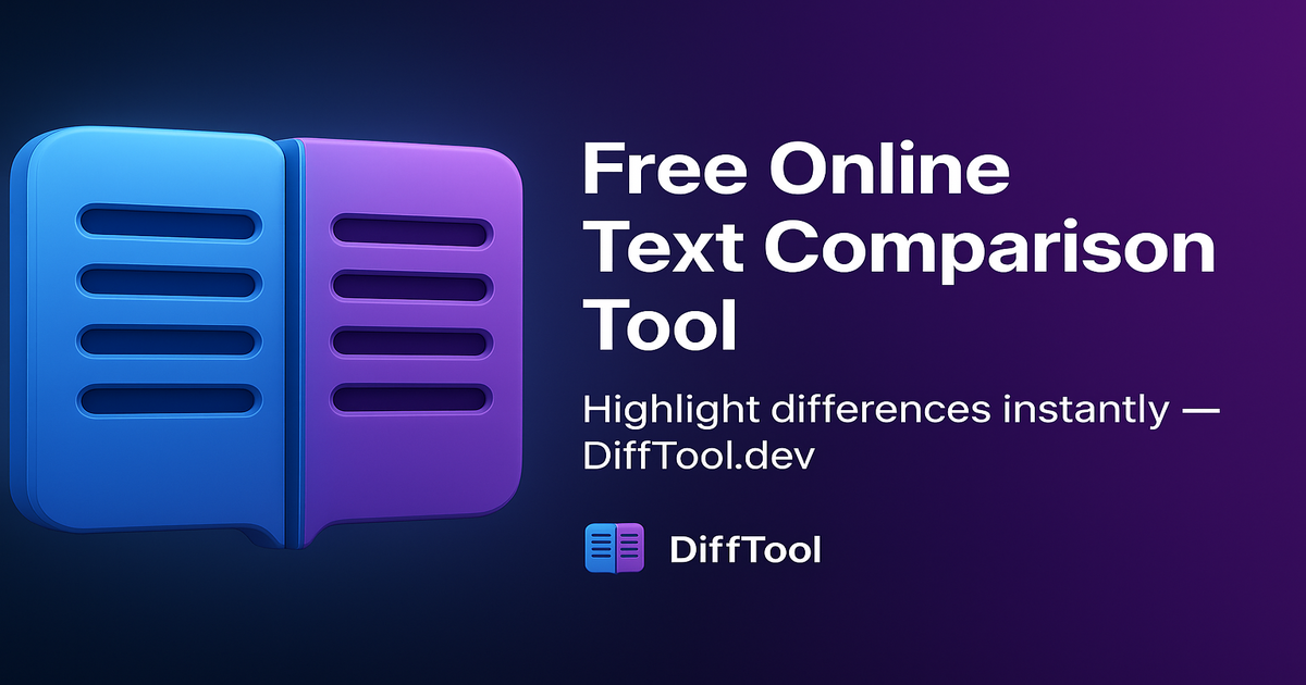 Free Online Text Comparison Tool | DiffTool.dev